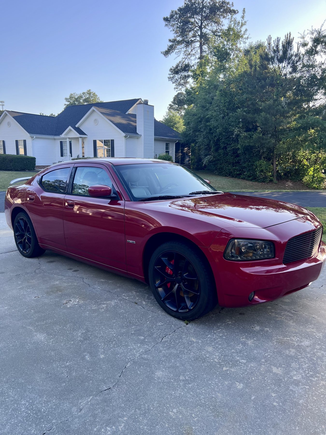 Complete red Dodge Charger after an MBAD Full Reset